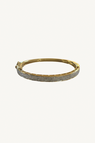 triple row diamond bracelet