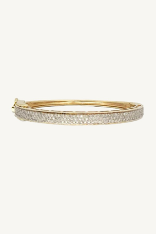 triple row diamond bracelet