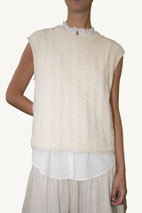 tulip vest - cream