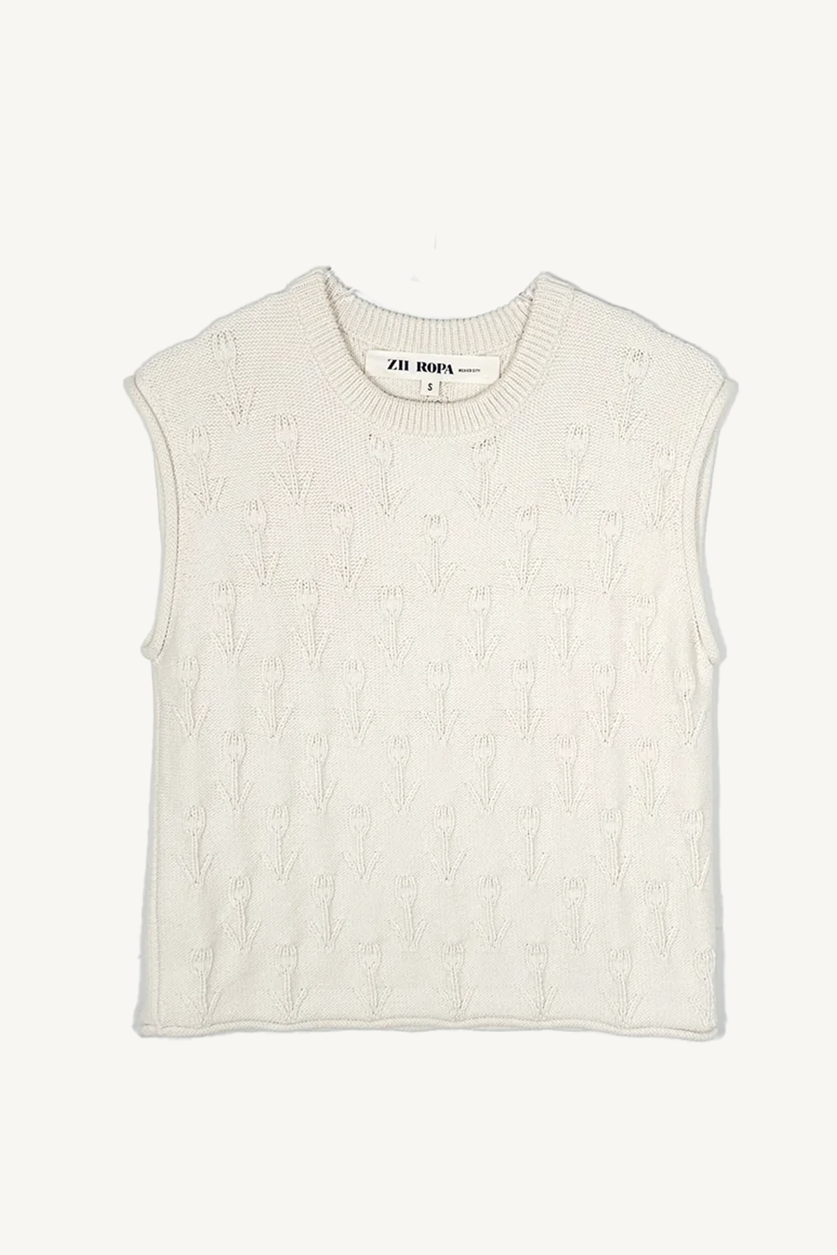 tulip vest - cream