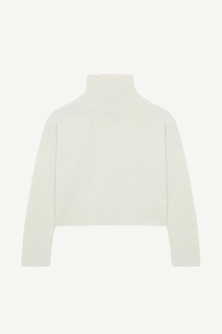 ulla crop turtleneck - blanc