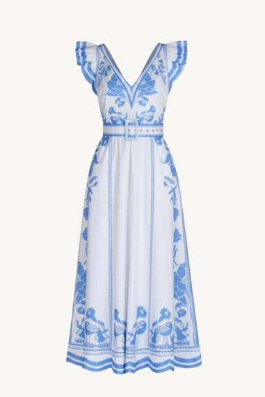 valmira dress - simply white/blue