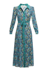 vanessa silk dress - caudex turquoise