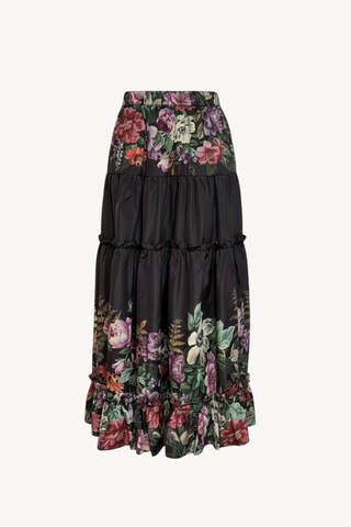 viktoria print midi skirt - multi