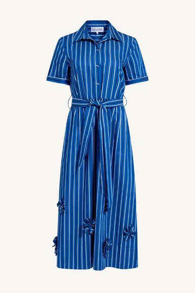 vivienne dress - azure stripe