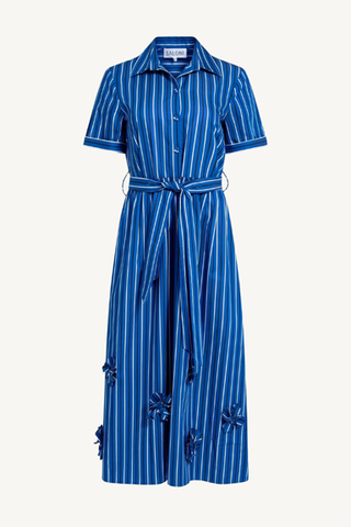 vivienne dress - azure stripe