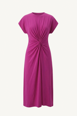 volta twist dress - fuchsia