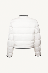opale short puffer jacket with bows - white