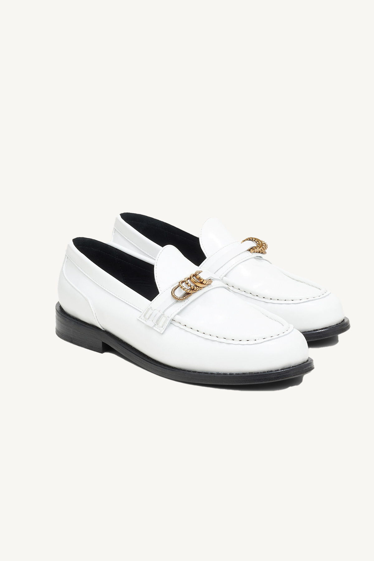 modern shine loafer - white