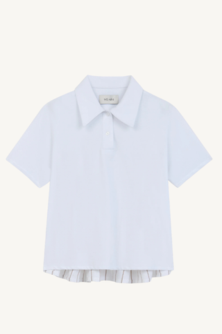 the media polo - white multi