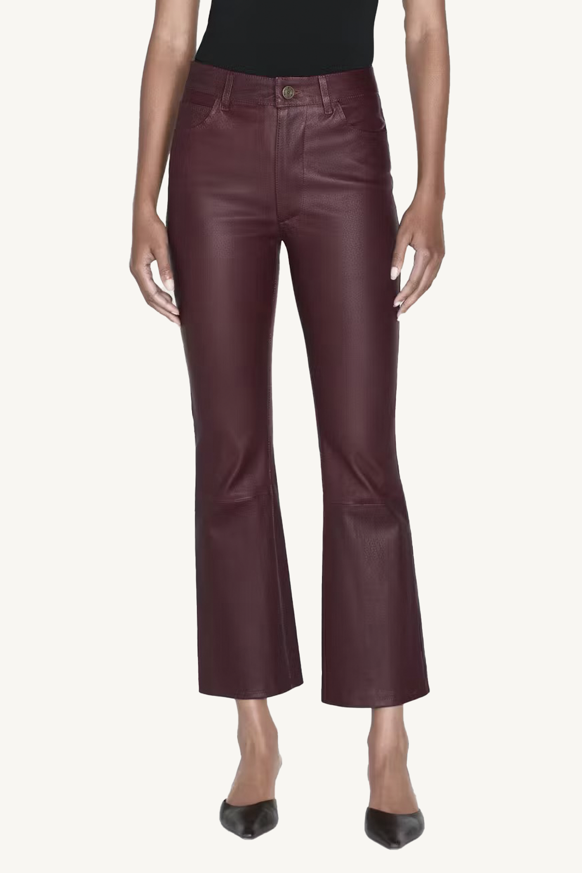 le crop mini boot leather - wine