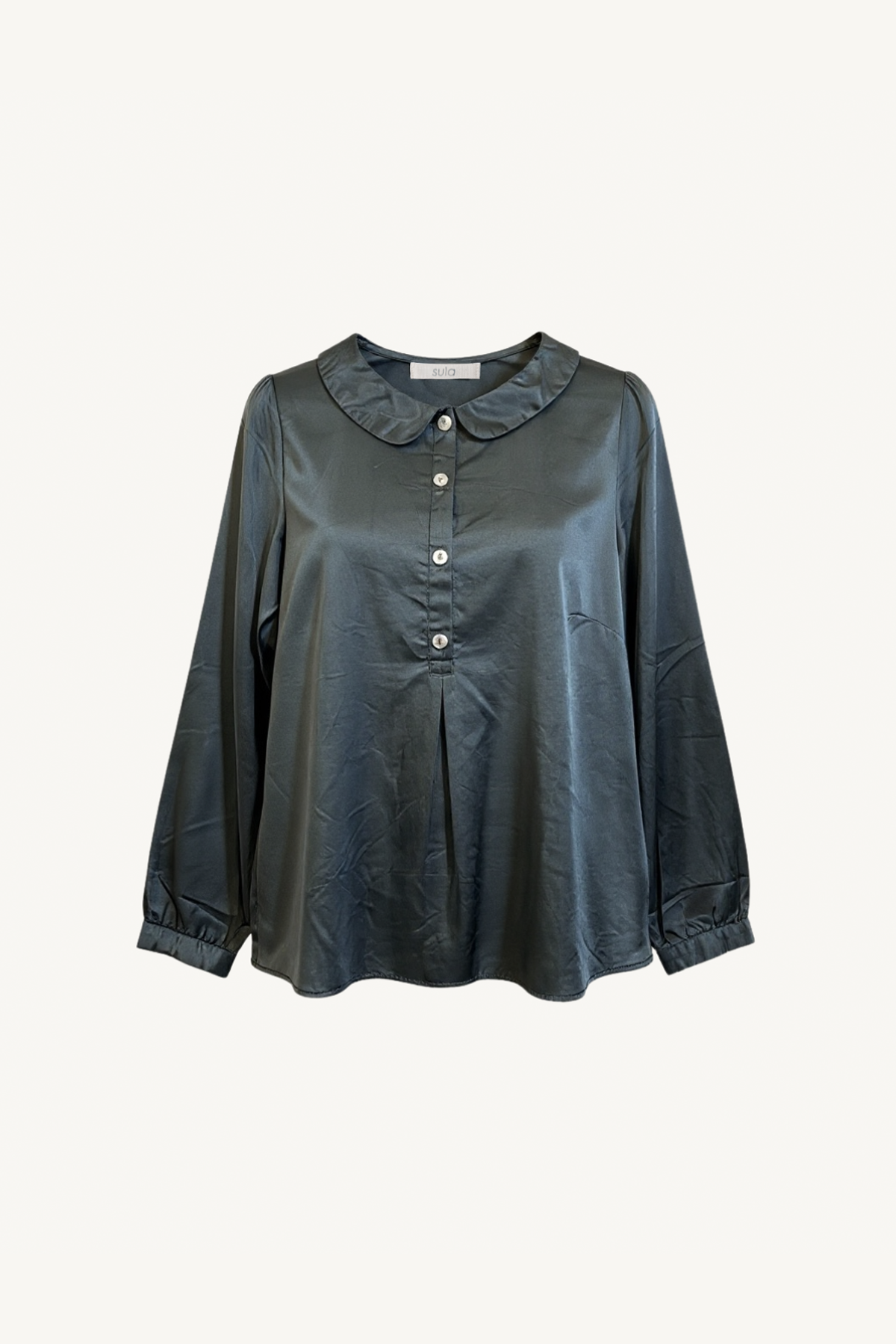 winter sweet blouse satin - dark spruce