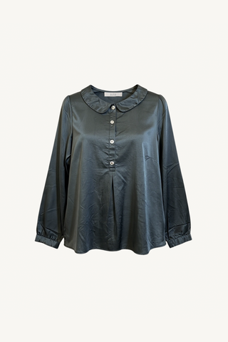 winter sweet blouse satin - dark spruce