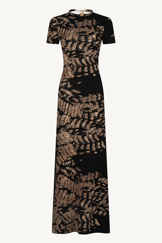 yara dress - black abstract print