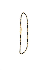black enamel bead necklace