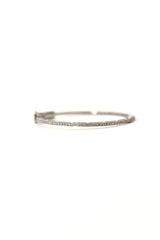 thin silver pave bangle