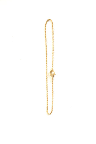 thin brass chain - gold glazed - 17"