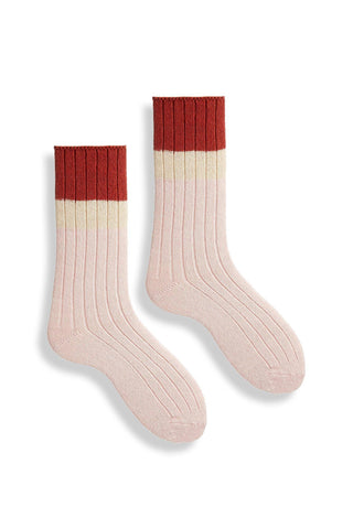 ribbed colorblock socks - assorted colors (click on image to see more)
