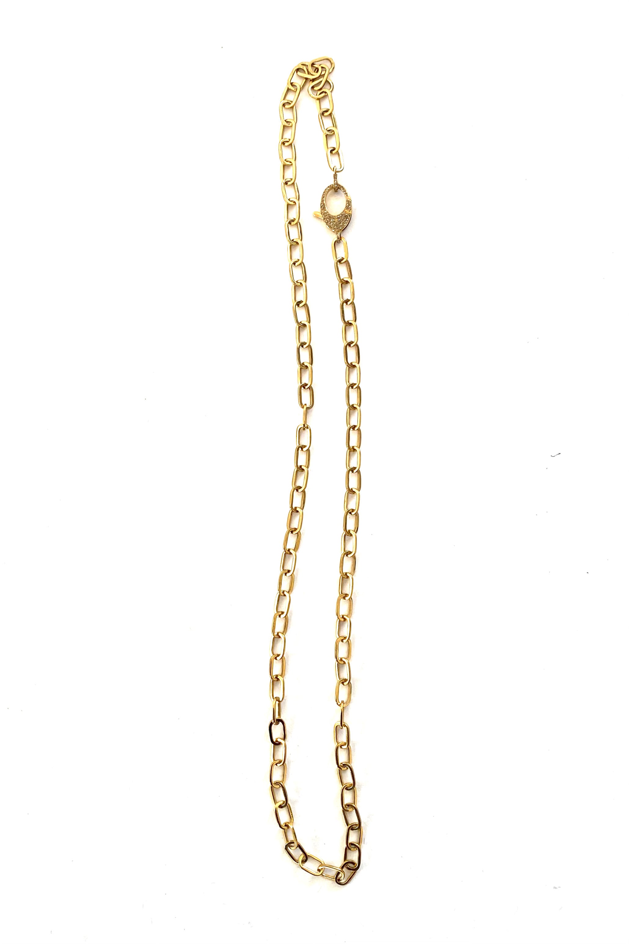 brass paperclip chain - 31"