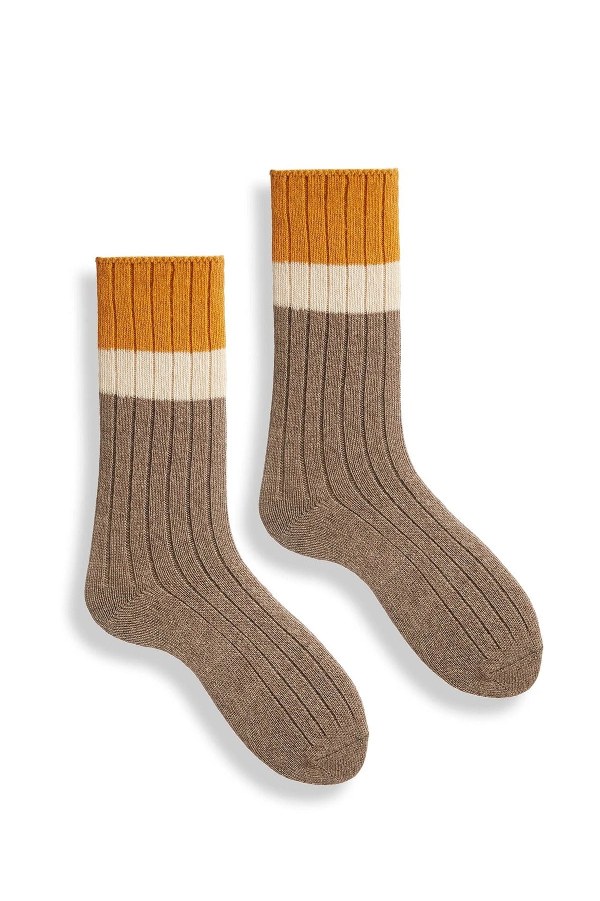 ribbed colorblock socks - assorted colors (click on image to see more)